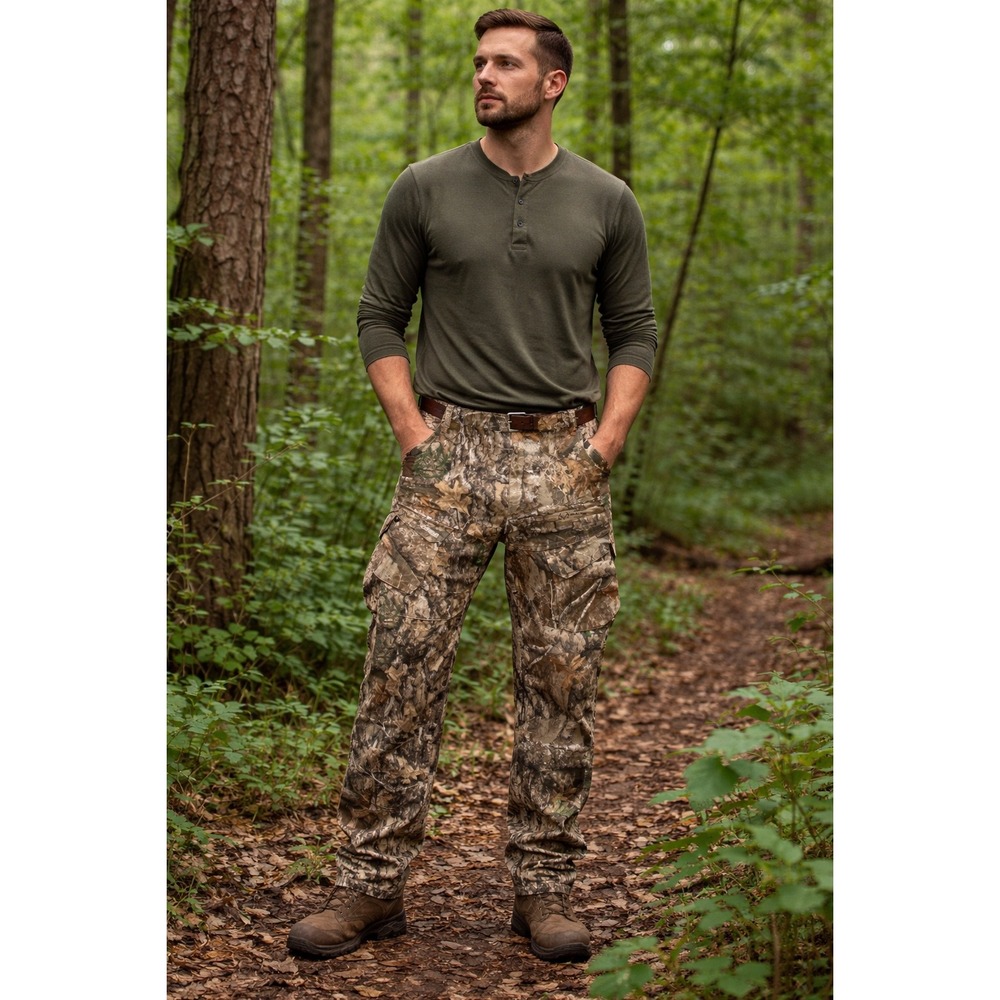 Magellan Outdoors Mens Realtree Edge Camo Cargo Hunting Pants Size Large L